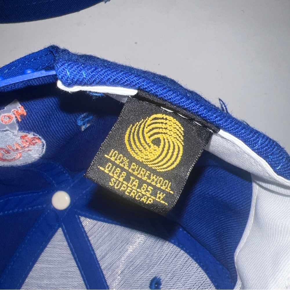 DS New Vintage Reebok PUMP IT UP Wool snapback Hat From The 90’s Blue Orange - Picture 4 of 5